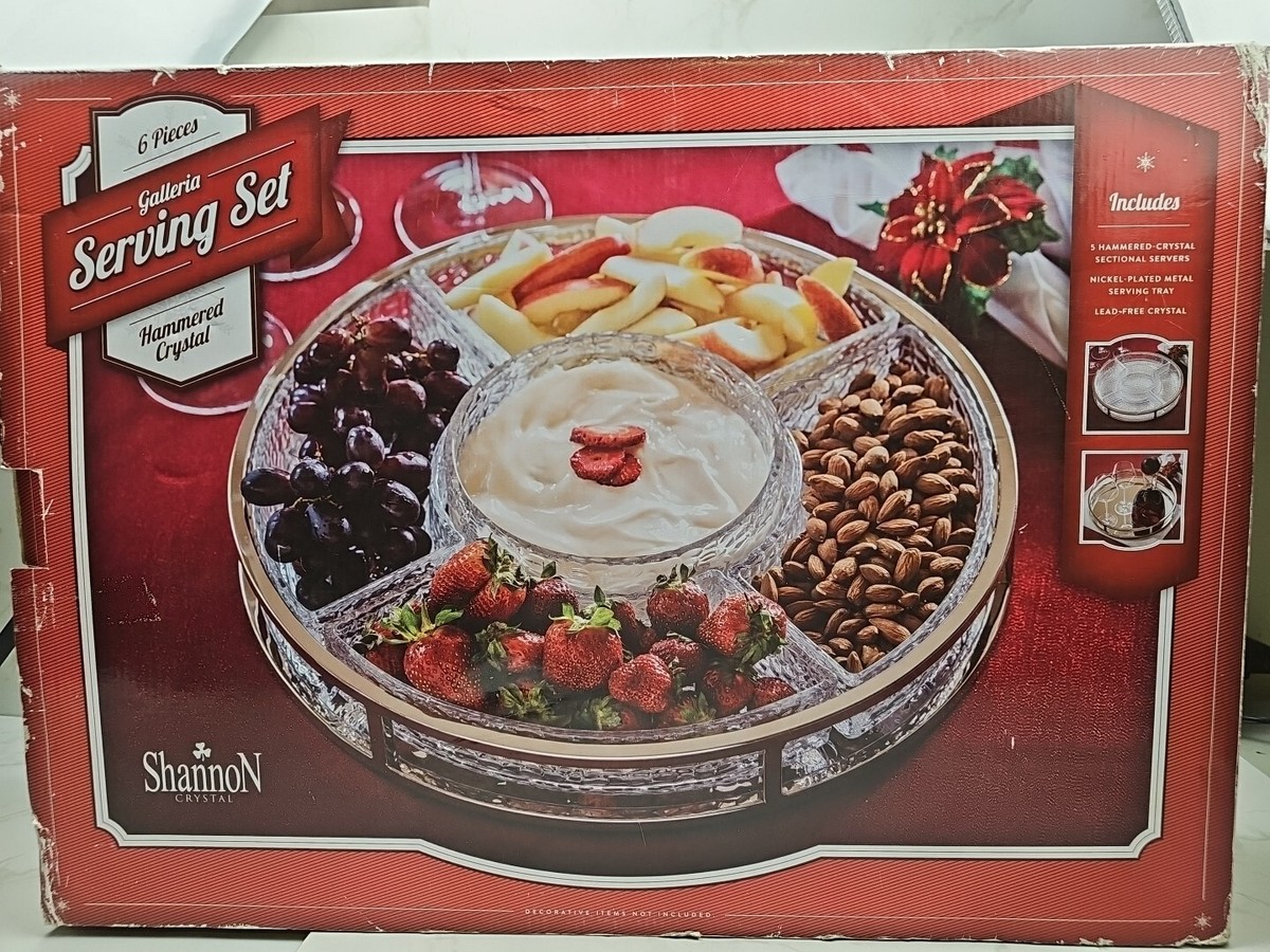 Shannon Crystal by Godinger Galleria 6 Piece Vegetable Dip