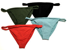 4 Pair Shade  Shore Size L 12-14 Low Rise High Leg Extra Cheeky Bikini Bottoms