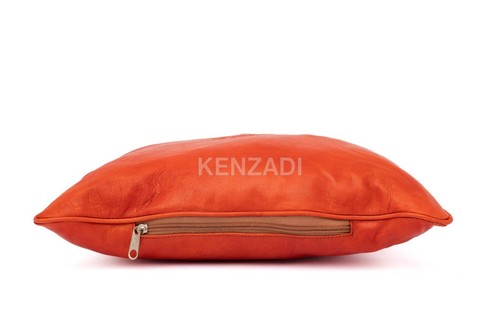Decorative Moroccan handmade Leather Throw Pillow Covers 16 x 16 In by Kenzadi - Picture 45 of 72