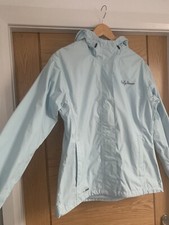 Helly Hansen Crew Hooded Midlayer Powder Blue Windbreaker Outerwear Size M Uk 10