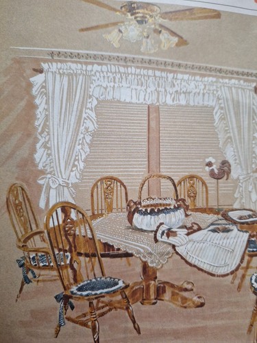 Curtains Chair Pad Oven Mitt Sunrise Designs Country Dining D201 Sewing Pattern - Picture 3 of 11