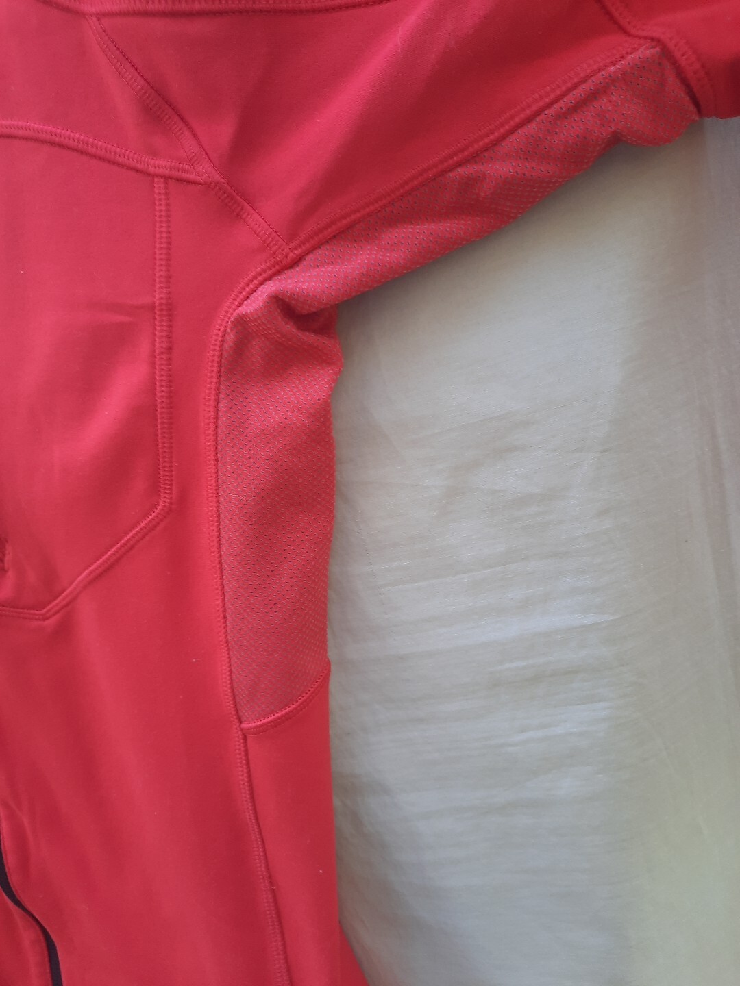 Giacca donna Salomon full zip rete sotto le braccia rossa grande escursionismo corsa