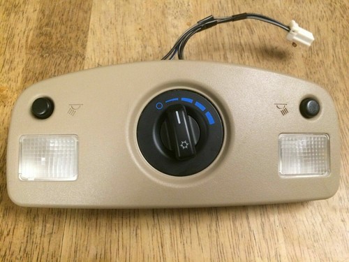 2004-2009 Cadillac SRX Rear Overhead Console Dome, Map Light A/C Heater Controls - Picture 2 of 10