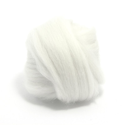 50g gefärbte Merinowolle Top Lightning White Dreads Nadelspinnen Filzen Roving