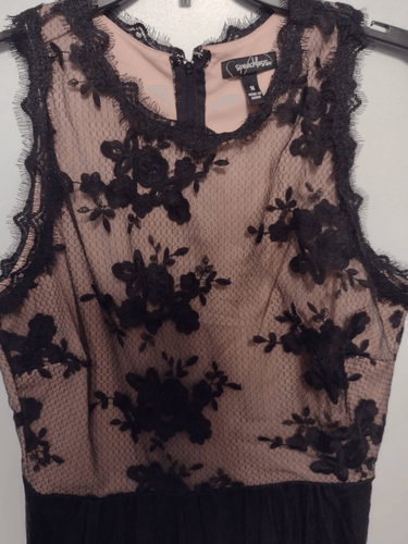 NWT Speechless Size 11Juniors Black Tan Floral Semi Formal Dress - Picture 3 of 6