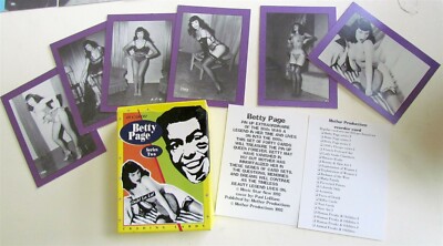 bettyページ BETTY PAGE 1992 VINTAGE TRADING CARDS set w/ BOX PUZZLE BACK | eBay