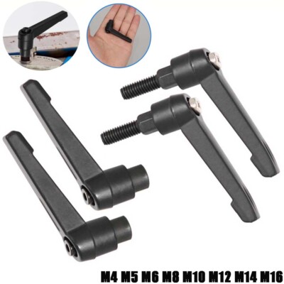 M4 M5 M6 M8 - M16 Klemmhebel Spannhebel Verstellbar IG oder AG Schwarz Schraube