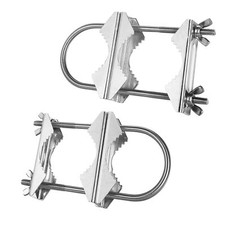 Double Antenna Mast Clamp V Jaw Block With U Bolts heavy Duty Antirust Mast To M