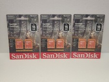 3 SANDISK OUTDOORS SDHC UHS-1 CARD 2-PK NEW 16GB