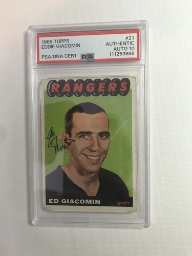 HOF ED GIACOMIN PSA 10 GEM  1965 RC Auto