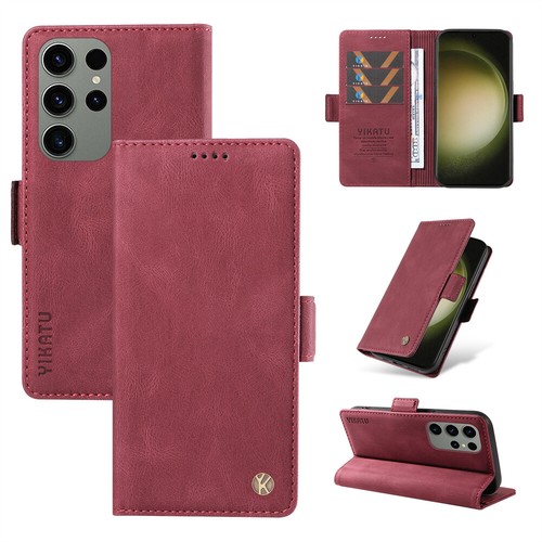 Case Luxury Leather Flip Wallet Card Stand Cover For Samsung S23 S22 S20 S10 S7 - Picture 2 of 97
