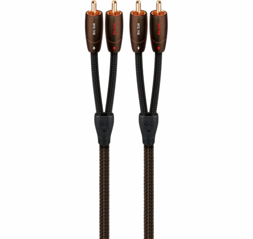 Аудиокабель AudioQuest Big Sur длиной 1 м 328 фута для подключения аналогового аудиосигнала RCA к RCA-разъему 37290₽
