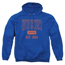 HCU Adult Pullover Hoodie Plaid Badge, Royal Blue, S-3XL