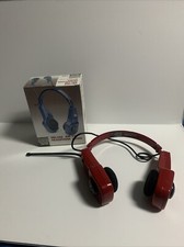 Vintage Electro Brand AM/FM Radio Headphone Model 222 Red Open Box Tested