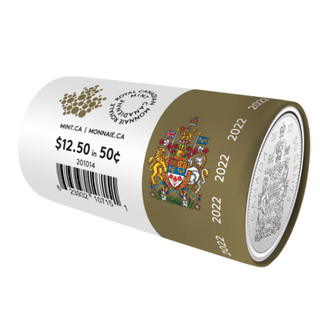 Canada 2022 Coat of Arms 50 Cent Special Wrap Brilliant Uncirculated Roll
