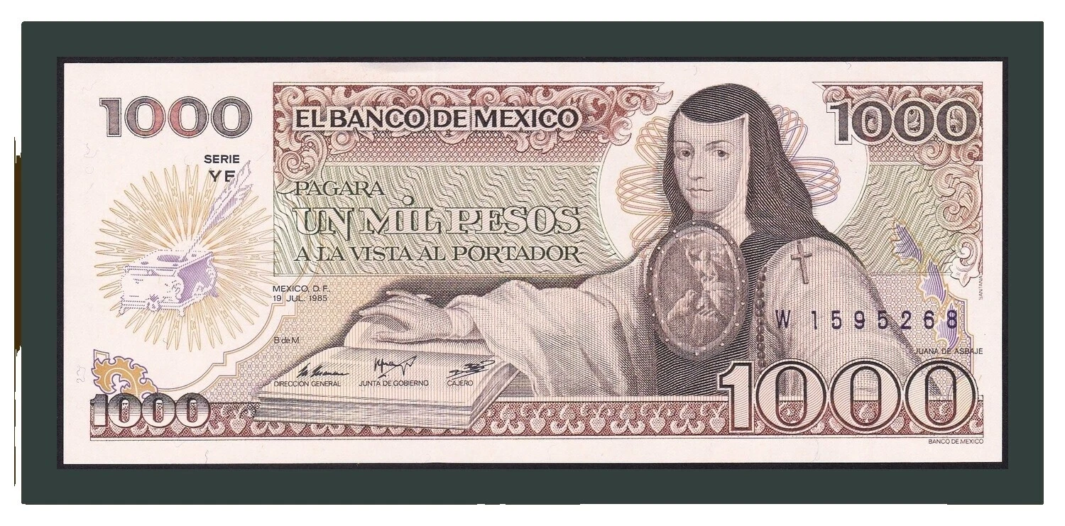 1985 мексиканские бумажные деньги