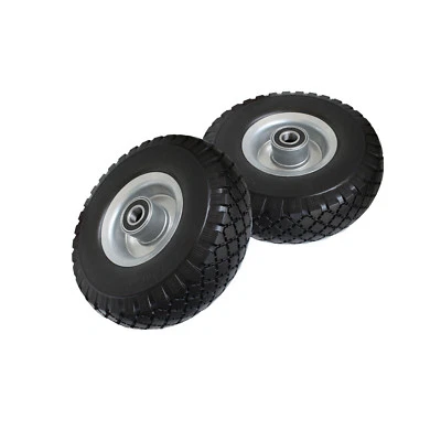 2 Stück Schubkarren Rad Sackkarrenrad PU 260mm Bollerwagen Pannensicheres 3.00-4