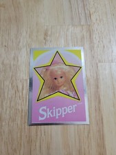 1992 Panini Mattel BARBIE PT5 Silver Foil French Sticker Card SKIPPER