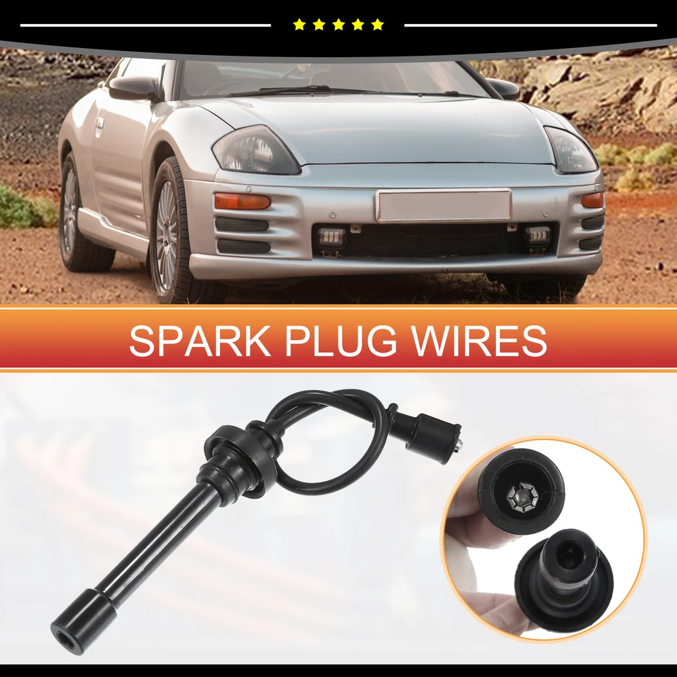 Pieza de 2 cables de bobina de encendido de bujía de coche aptos para Mitsubishi Lancer 2003-2006 Foto 2 de 4