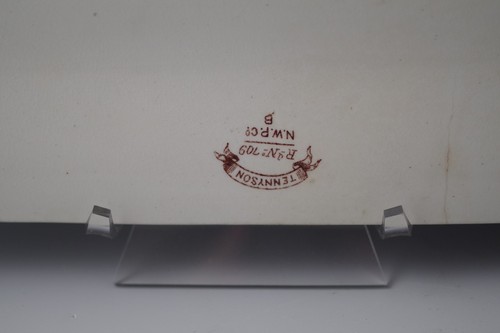 ÄSTHETISCHE NEUE KAI KERAMIK TENNYSON GROSSE PLATTE um 1884 - Bild 7 von 9