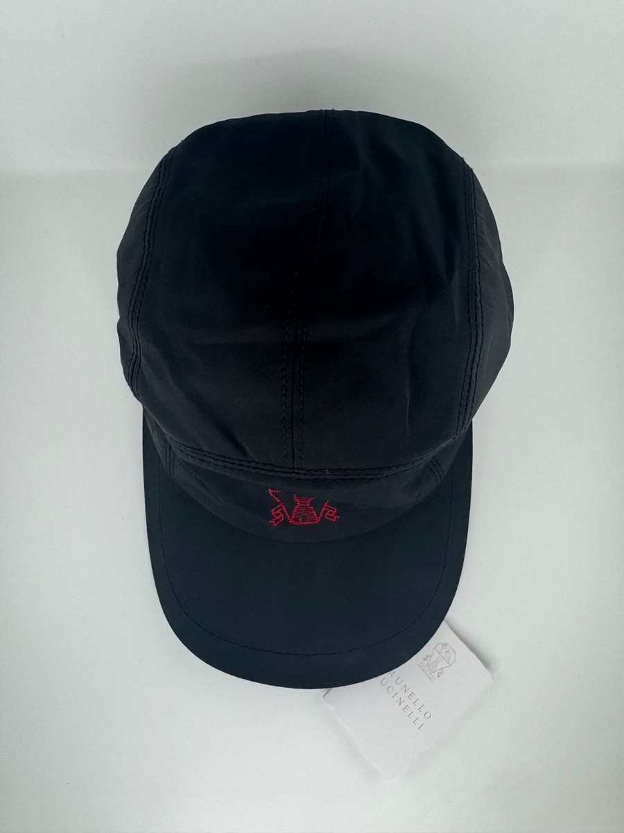 Brunello Cucinelli Black retro hat for both men and women