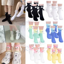 2 Pairs Creative Funny Hand In Hand Socks Magnetic Connection For Couples Bestie