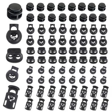 150 Pcs Plastic Cord Locks for Drawstring Paracord Clothing Shoelaces Bags