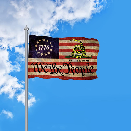 Don't Tread On Me Flagge 3x5 Fuß – 100% Polyester, Doppelt Genäht, Mit Messingösen