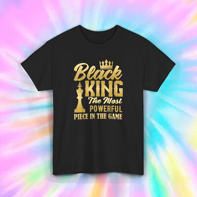 Black King Chess T-Shirt | Powerful Piece Graphic Tee | Motivational Shirt S-5XL