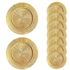Gold Charger Plates - Antique Plate Chargers for Dinner Plates, Set of 100 Din
