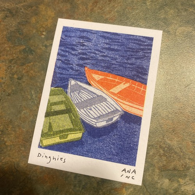 #ad Inciardi Mini Print Dinghies RARE 2026 Portland Pop Up Event Coastal Maine $19.99