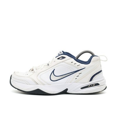 Nike Herren Air Monarch IV Sportschuh EU 46 Weiß/Blau 415445-102 Leder