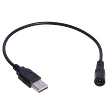 USB Male to 5.5x2.1mm Female DC5V Power Supply Plug Barrel Connector Charge Line