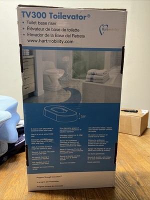 Hartmobility Toilevator TV300 Toilet Base Riser Kit 3.5'' Lift 500lb Cap Open Box