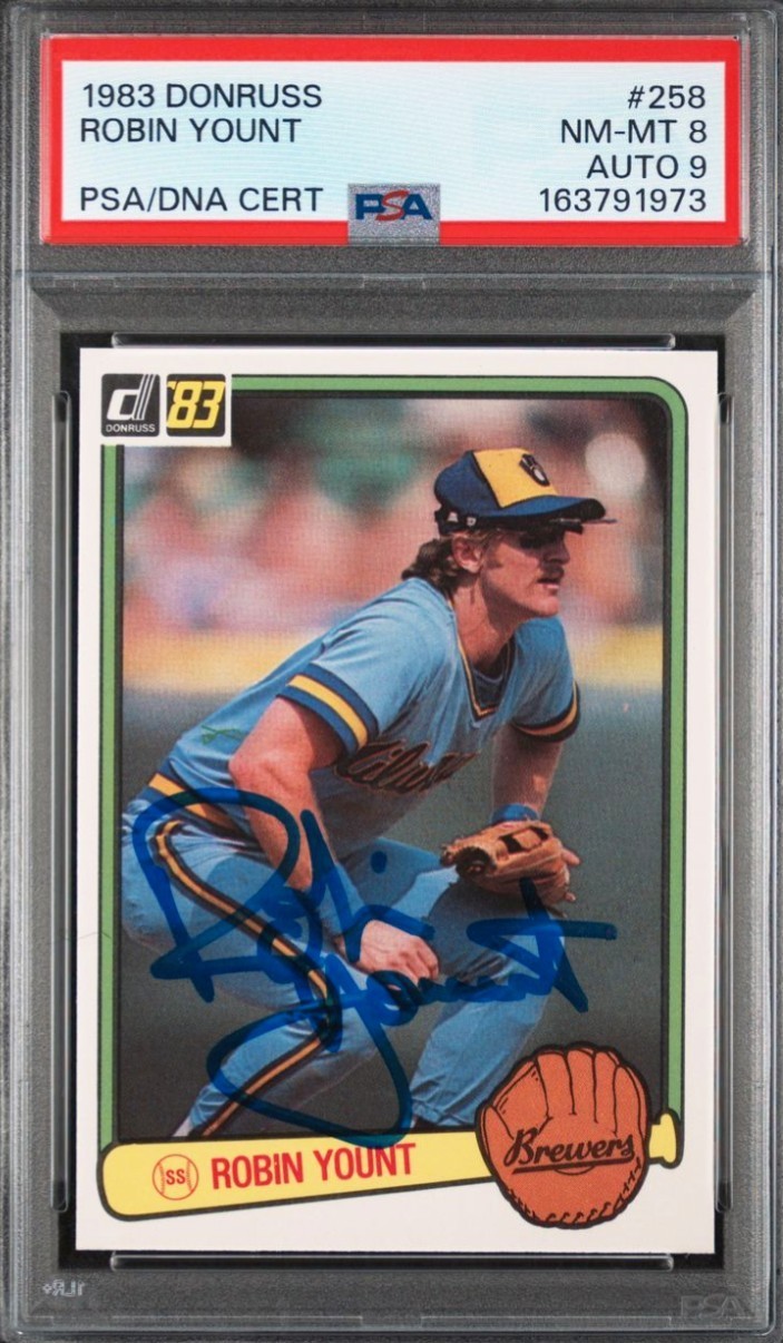 ROBIN YOUNT 1983 Donruss #258 Signed/Autographed Card PSA 8/DNA