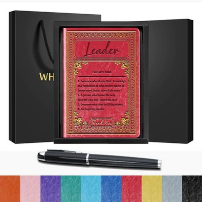 WHLBHG Leader Gift Definition Lined Journal Notebook Mentor Leader-Red 