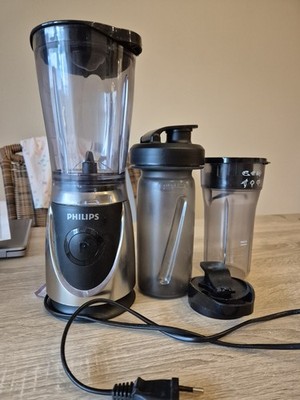 Philips HR2876 Standmixer 350 W 0,6 L silber/schwarz mit Bechern & Behälter