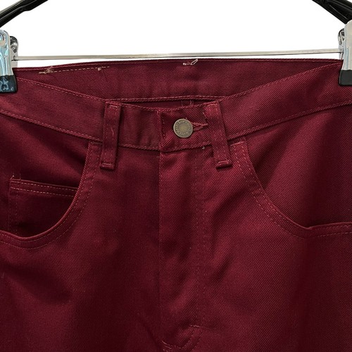 Wrangler Mens Jeans Burgundy Red Denim 5 Pocket Style 30" Waist 32" Length - Picture 3 of 11