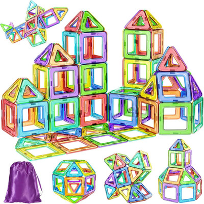 COOLJOY Magnetfliesen für Kinder ab 3+, Building Basic - 40 Stück 
