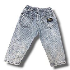 Vintage 80s OshKosh B'Gosh Hickory Stripe Railroad Workwear Jeans USA Made 2T