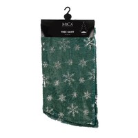 Mica Decorations Baumrock Schneeflocke Ø 120 Cm GrüN Weihnachtsbaumdecke