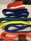 Karate Martial Arts Uniform Ranking Belts Lot of 6 Green Blue Yellow and Orange. — photo 1
