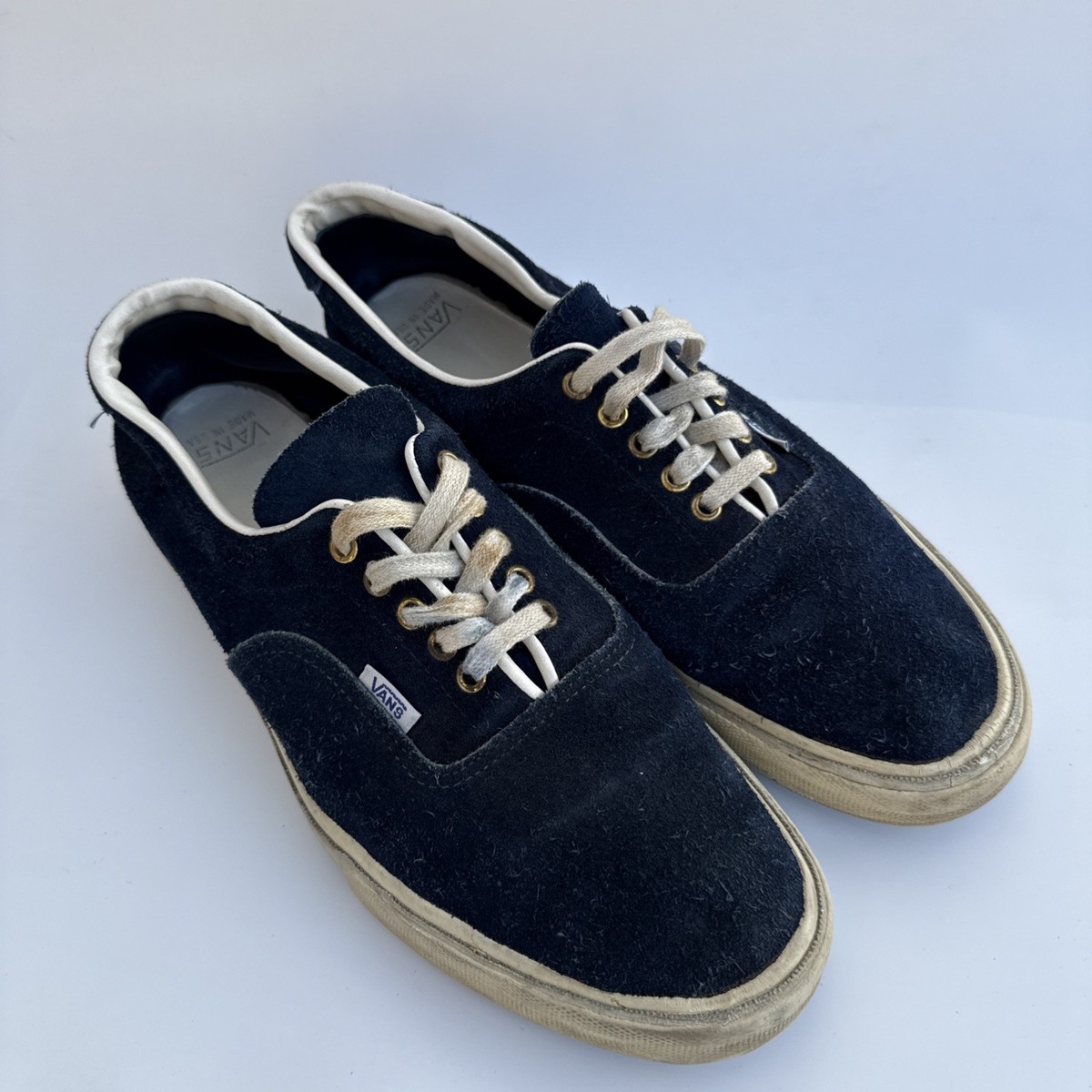 Vintage 80s 90s Vans Authentic Blue Low suedeSkate Sneakers Men