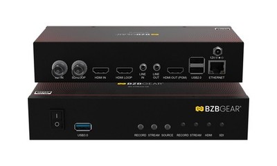 BZBGEAR 1 Channel SDI/HDMI Encoder/Decoder/Recorder (Dante AV-H Ready)