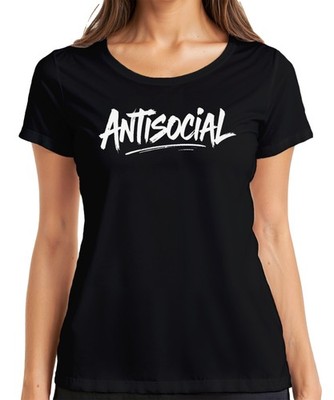 ANTISOCIAL Introvert Gothic Punk Urban Grunge Geschenk Damen T-Shirt