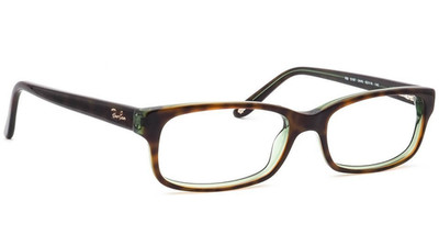Ray-Ban Eyeglasses 0RX5187 Dark Havana/Green, 52-16-140