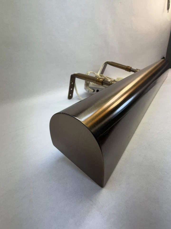 Arte pictórico enchufable vintage de la Casa de Troya de 3 bombillas bronce claro aprox. 20""  Foto 4 de 4