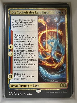 Die Torheit des Lehrlings 200 Wilds of Eldraine WOE MTG deu.