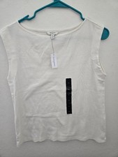 Banana Republic RIBBED MOCK-NECK TANK Cream XS NWT