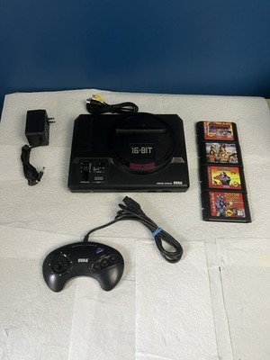 SEGA Genesis/ MegaDrive Model 1 High Definition ,  Bundle +  4  Games TESTED